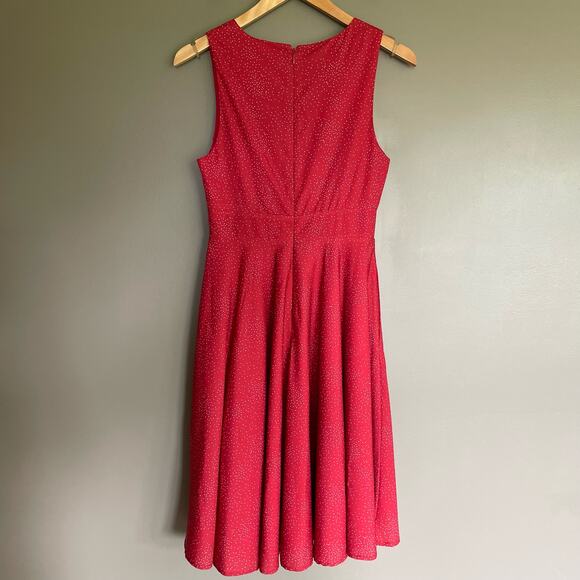 Hutch Reese Dress Red Polka Dot Size Small A-Line Swingy Flowy Cutout Bow‎ Cute - Picture 11 of 16